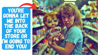 Karen Trashes the Warehouse of a Store amp Threatens a Minor Over a Stupid Doll Her Kid Wanted [upl. by Trey]