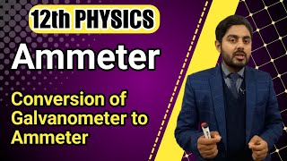 Ammeter class 12  Conversion of galvanometer into ammeter class 12  12th class physics [upl. by Anneh]