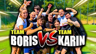 TEAM BORIS VS TEAM KARIN FUSSBALL CHALLENGE [upl. by Eiboj]