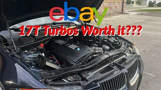 BMW 335i Budget TURBOS that will fix your wastegate rattle and make serious power 17T turbos [upl. by Eetnom348]