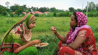 কাচ কলার চিপস আর ভর্তা আহা  Village life with Shampa [upl. by Ytsirt]