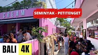 BALI INDONESIA 🇮🇩 4K Seminyak amp Petitenget — Walking Tour [upl. by Bornstein]