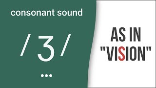 Consonant Sound  ʒ  as in quotvisionquot – American English Pronunciation [upl. by Ellerret42]