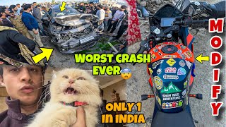 Worst Crash Ever😭 Modification in Ktm Rc390😍 Only 1 in India😍  Car Preparation for Ladakh Ride [upl. by Hembree]