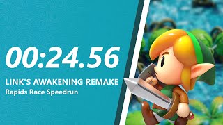 Links Awakening Remake  Rapids Race in 002456 [upl. by Alyekahs]