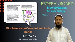 Biochemistary  molecular Biology  covalent bonds  Ionic bonds  class 11 [upl. by Gorden]