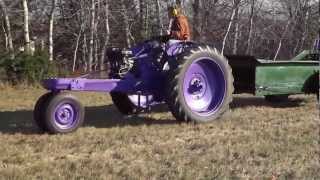 13 HP RePowered Massey Harris 33 working [upl. by Nevlin]