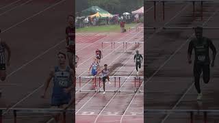 DeAndre Black Bloomington South 300 hurdles state hurdles sprints trackandfield [upl. by Nhaj]