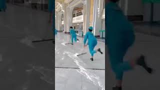 cleaning masjid al haram Makkah sharif safamarwah islamic shorts virals trending youtube [upl. by Ruffina]