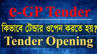 How to egp Tender opening EGP Opening Tender [upl. by Anatsirhc]