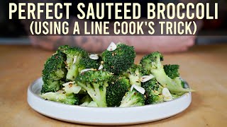 How Restaurants Make Perfect Sautéed Broccoli With Garlic amp Oil [upl. by Ibib118]