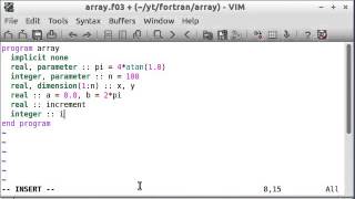 Modern Fortran by Example 5 Arrays and Plotting Part 1 [upl. by Wendelina]