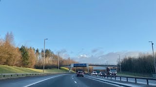 Beautiful Motorway M77 and driving through Glasgow city Scotland on Motorway M8Scotland Road Trip [upl. by Luna]