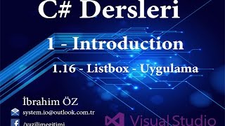 C Dersleri 1  Introduction 116  Listeleyiciler  Listbox Uygulama [upl. by Stillas]