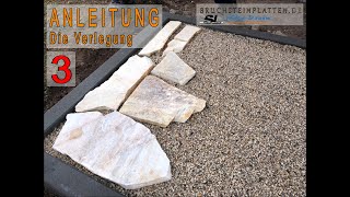 DOKU Teil 3 Anleitung zum verlegen von Estrich für Terrassenplatten Polygonalplatten [upl. by Aihsena570]