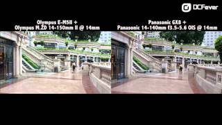 OIS Test  Panasonic GX8  Panasonic 14140 II vs Olympus EM5II  Olympus MZD 14150 II [upl. by Balbur137]