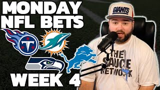 MNF NFL Picks Week 4 Bets  NFL Bets With Kyle Kirms [upl. by Emawk]