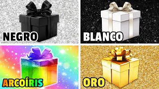 Elige 1 Regalo de 4 🎁🌈🖤🤍👑 Choose Your Gift  Desafío de 4 Cajas de Regalo 🍀 [upl. by Orpah379]