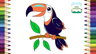 How to Draw A Cute Toucan Bird Easy Step by Step  Toucan Drawing [upl. by Ariane88]