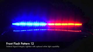 Federal Signal Integrity Lightbar flash patterns with optional white light [upl. by Odraccir]