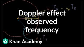 Doppler effect formula for observed frequency  Physics  Khan Academy [upl. by Curhan542]