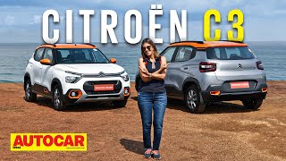 2022 Citroen C3 review  Tata Punch rival  First Drive  Autocar India [upl. by Hannus37]