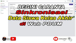 Cara sinkronisasi data siswa kelas akhir di pdum  Pangkalan Data Ujian Madrasah [upl. by Anoyet59]