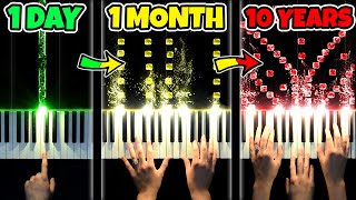 1 DAY vs 10 YEARS of PIANO [upl. by Acimot]