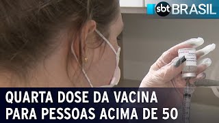 Saúde libera quarta dose da vacina para pessoas com mais de 50 anos  SBT Brasil 040622 [upl. by Coralyn430]