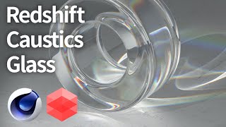 C4D Redshift Caustics Glass Prism Tutorial [upl. by Cirillo]