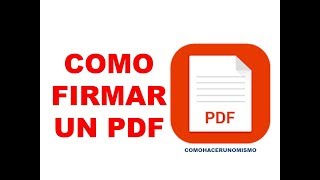 Como firmar un pdf [upl. by Aisinoid810]