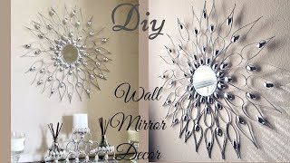 Diy Quick and Easy Glam Wall Mirror Decor Wall Decorating Idea [upl. by Goran]