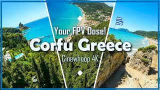 FPV Flight over Kerkyra AiGordis beach  4K [upl. by Walling]