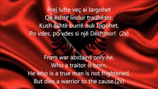 Himni i FlamuritAlbanian National Anthem English lyrics [upl. by Akibma907]