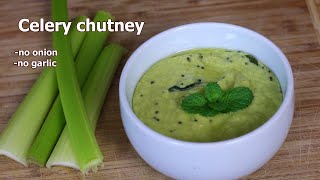 New Recipe Celery Chutney  Side Dish Recipe  Celery Side Dish [upl. by Nylasor795]