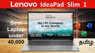 Best Laptop under 40000 தமிழ்  Lenovo IdeaPad Slim 1 AMD Ryzen 5 5500u Review [upl. by Merkley]