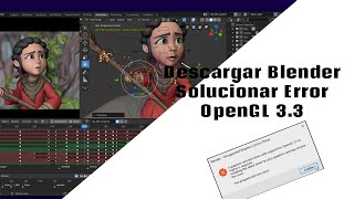 Descargar e Instalar Blender Solucionar Error a graphics card and driver with support for opengl 33 [upl. by Imij]