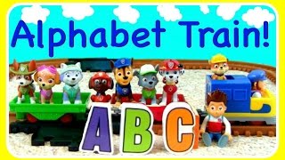 Learn ABC Alphabet with PAW PATROL Alphabet TRAIN ABC Learning Video For Preschool Kids Toddlers [upl. by Matrona]