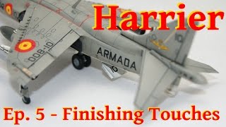 Model Harrier AV8A  172 Airfix  Finishing Touches [upl. by Atnovart]