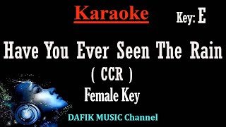 Have You Ever Seen The Rain Karaoke CCR Creedence Clearwater Revival Key E [upl. by Senskell]