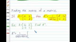 Inverse Matrices [upl. by Munroe]