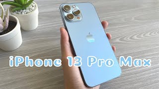 iPhone 13 Pro Max Sierra Blue Unboxing [upl. by Rutherfurd]