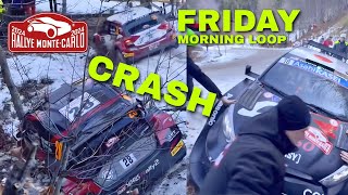 BIG MISTAKES AND CRASH  WRC RALLY MONTE CARLO 2024  Morning LOOP [upl. by Sigrid]