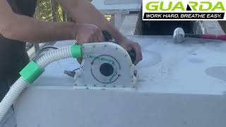 Guarda Systems  Superior Silica Dust Suppression cutting Engineered Stone [upl. by Assirrec]