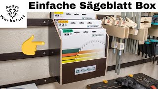 Einfache Sägeblatt Box  Kiste  Aufbewahrung mit French Cleat  Keilleiste [upl. by Eynenihc]