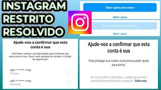 Ajudenos a confirmar que está conta é sua Instagram 2024  RESOLVIDO [upl. by Imeaj967]