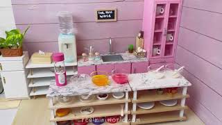 DIY Popping Boba in Tiny Kitchen  ASMR Satisfying Cooking Mini Food [upl. by Floro]