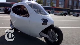 The Self Balancing Electric Motorcycle of the Future  The New York Times [upl. by Irrol]