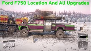 SnowRunner Ford F750 Location And All Upgrade Locations [upl. by Medarda]