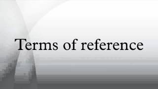 Terms of reference [upl. by Kopans]